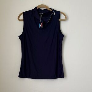 Navy Sleeveless Top